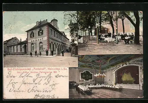 AK Hainichen i. Sa., Gasthaus Ball-Etablissement Amtshof