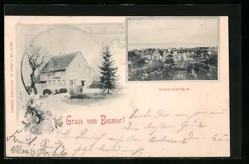 AK Kurzrickenbach, Gasthof zum Besmer, Totalansicht