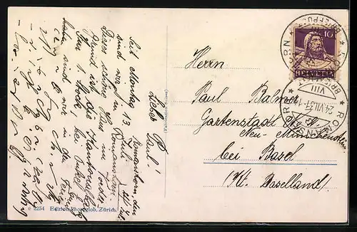 AK Romanshorn, Partie in der Bahnhofstrasse