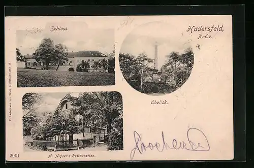 AK Hadersfeld, A. Aigner`s Restaurant, Schloss, Obelisk