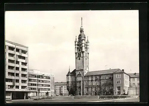 AK Dessau, Umgebung am Rathaus