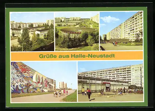 AK Halle-Neustadt /Saale, Sportschule, Polytechnisch Oberschule, Schwimmhalle
