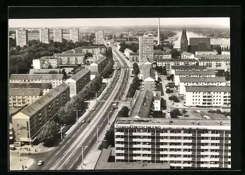 AK Frankfurt /Oder, Blick auf die Stadt vom Hochhaus aus