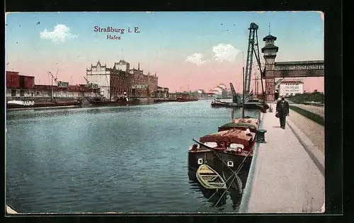 AK Strassburg i. E., Hafen