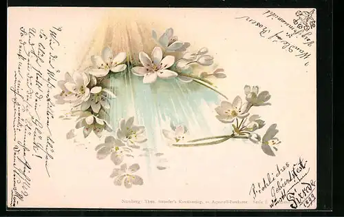 Künstler-AK Theo Stroefer Serie I. Nr. 140.407: Weisse Blumen
