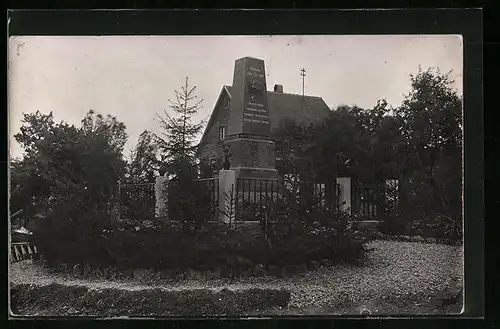 Foto-AK Steinegg, Kriegerdenkmal