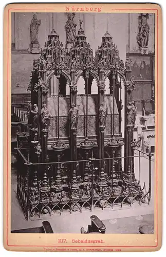 Fotografie Lichtdruck Römmler & Jonas, Dresden, Ansicht Nürnberg, Sebaldusgrab in der St. Sebalduskirche