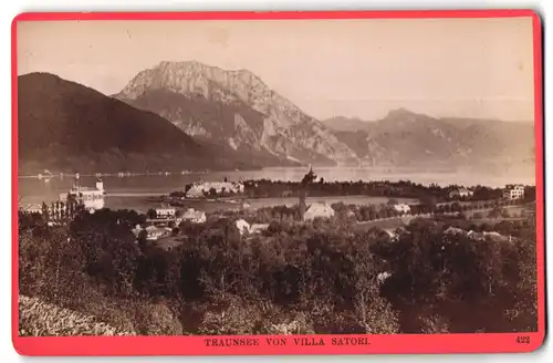 Fotografie Würthle & Spinnhirn, Salzburg, Ansicht Traunsee, Blick auf den Ort von der Villa Satori gesehen