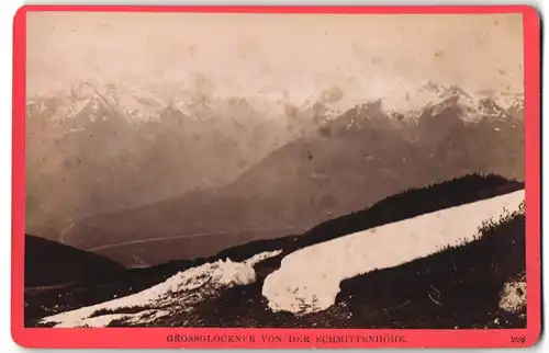 Fotografie Würthle & Spinnhirn, Salzburg, Ansicht Grossglockner, Blick auf den Berg von der Schmittenhöhe gesehen