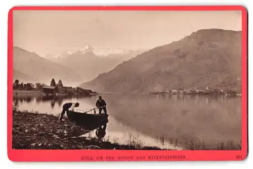 Fotografie Würthle & Spinnhirn, Salzburg, Ansicht Zell am See, Blick zum Ort gegen das Kitzsteinhorn, 1888