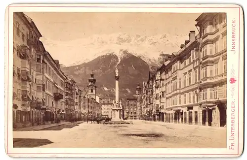 Fotografie Fr. Unterberger, Innsbruck, Ansicht Innsbruck, Blick in die Theresienstrasse