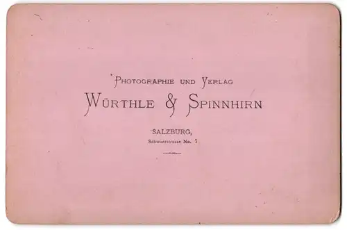 Fotografie Würthle & Spinnhirn, Salzburg, Ansicht Salzburg, Blick auf die Stadt und Burg vom Kapuzinerberg