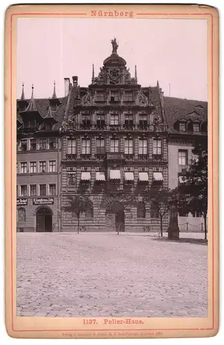 Fotografie Lichtdruck Römmler & Jonas, Dresden, Ansicht Nürnberg, Peller-Haus mit Geschäft M. Gsundbrunn & Sohn