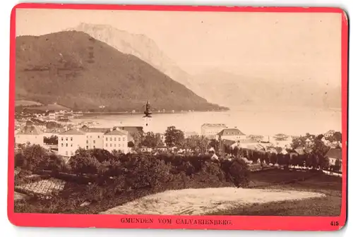 Fotografie Würthle & Spinnhirn, Salzburg, Ansicht Gmunden, Blick auf den Ort vom Calvarienberg gesehen