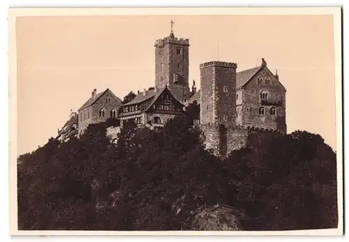 Fotografie unbekannter Fotograf, Ansicht Eisenach, Blick auf die Wartburg