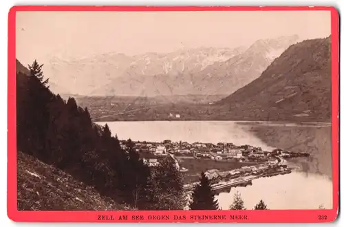 Fotografie Würthle & Spinnhirn, Salzburg, Ansicht Zell am See, Ortspartie mit den Bergen