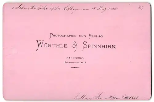 Fotografie Würthle & Spinnhirn, Salzburg, Ansicht Zell am See, Ortspartie mit den Bergen