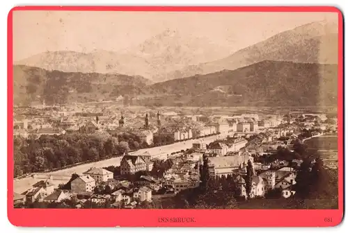 Fotografie Würthle & Spinnhirn, Salzburg, Ansicht Innsbruck, Blick über die Stadt mit Kirche