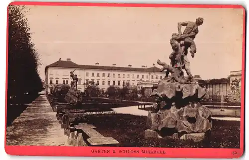 Fotografie Würthle & Spinnhirn, Salzburg, Ansicht Salzburg, Partie im Garten vom Schloss Mirabell