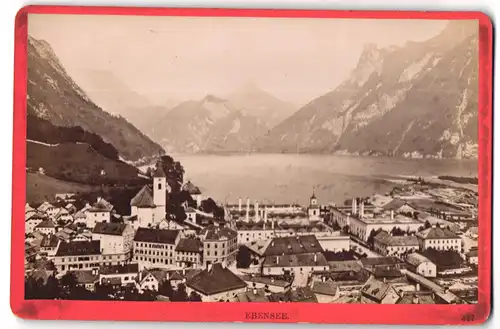 Fotografie Würthle & Spinnhirn, Salzburg, Ansicht Ebensee, Blick über den Ort auf den See
