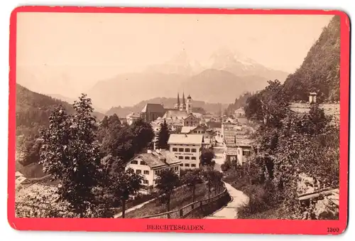Fotografie Würthle & Spinnhirn, Salzburg, Ansicht Berchtesgaden, Ortspartie mit Gasthaus zum Untersberg
