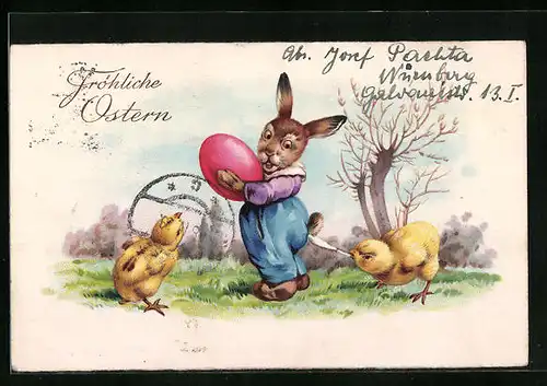 AK Osterküken ärgert Osterhase