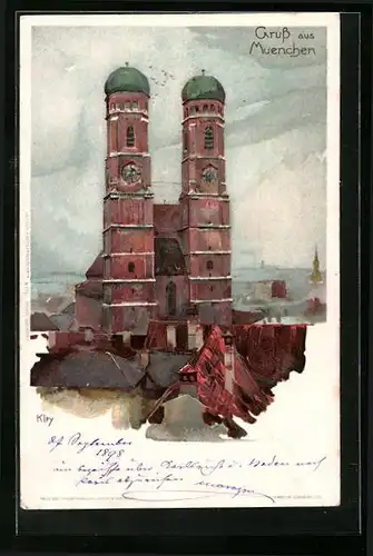 Künstler-AK Karl Mutter: München, Frauenkirche