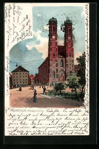 Künstler-AK München, Frauenkirche