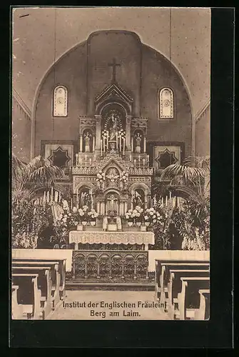 AK München - Berg am Laim, Institut der Englischen Fräulein, Inneres der Kirche