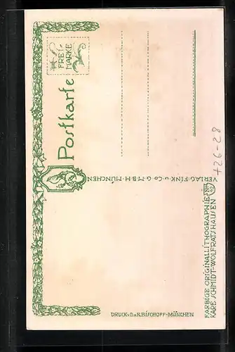 Steindruck-AK München, Alter Hof