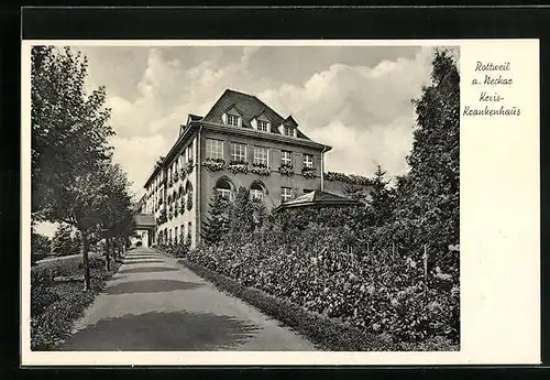 AK Rottweil, Strassenpartie am Kreiskrankenhaus