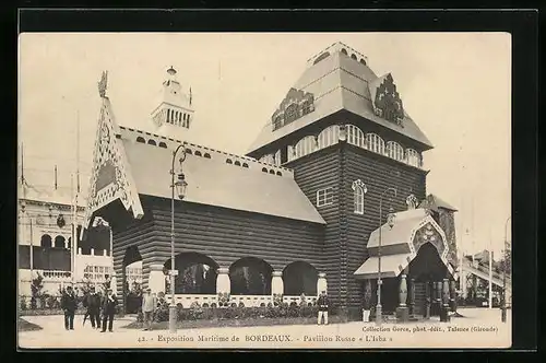 AK Bordeaux, Exposition Maritime Internationale 1907, Pavillon Russe L`Isba