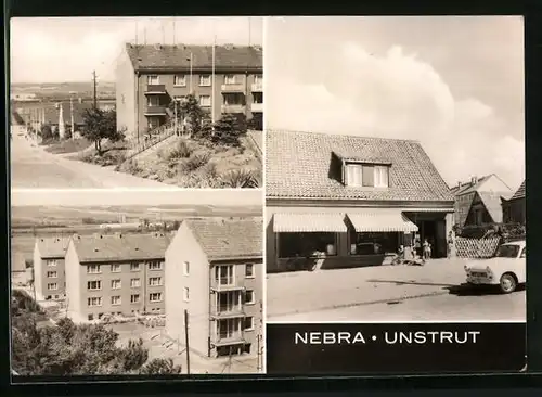 AK Nebra /Unstrut, Wohnkomplex, Einkaufsladen