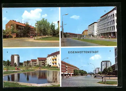 AK Eisenhüttenstadt, Arbeiterwohnhotel, Strasse des Komsomol