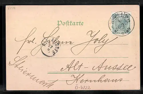 Lithographie Wien-Donaustadt, Hotel Theresienhof, Passaten vor der Infanteriekaserne