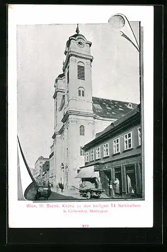 AK Wien-Lichtental, Kirche zu den heiligen 14 Nothelfern in der Marktgasse