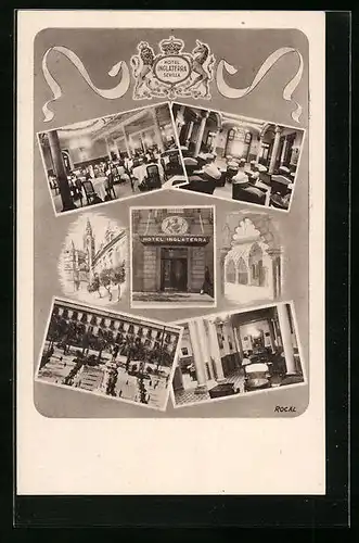 AK Sevilla, Hotel Inglaterra, Innenansicht