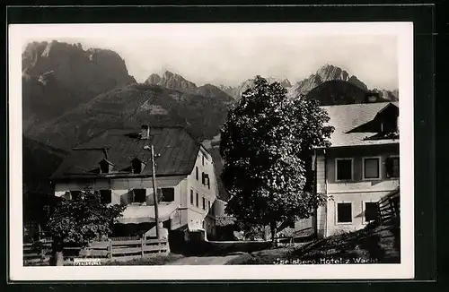 AK Iselsberg, Hotel zur Wacht mit Gebirgspanorama