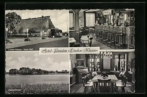 AK Itzstedt /Kr. Segeberg, Hotel-Pension Linden-Klause, Innenansichten