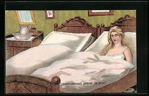 AK Dame vermisst ihren Ehemann im Bett