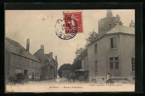AK Aunay, Route d'Achun