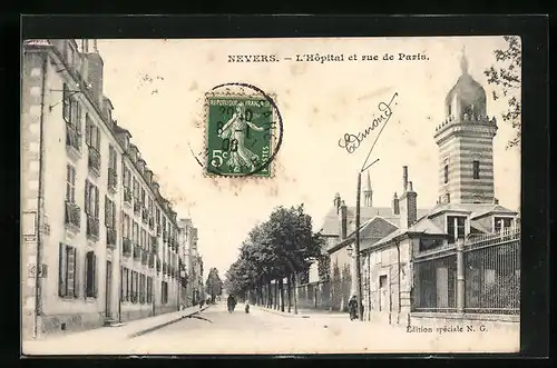 AK Nevers, L`Hopital et rue de Paris