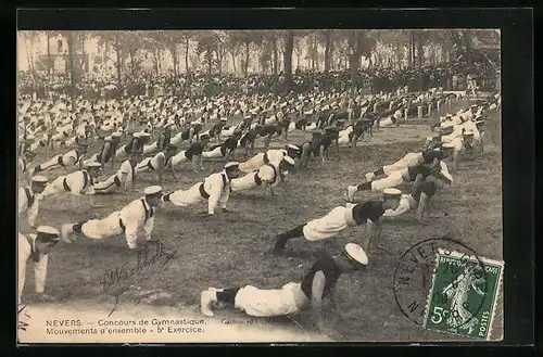 AK Nevers, Concours de Gymnastique, Mouvements d'ensemble, 5. Exercice