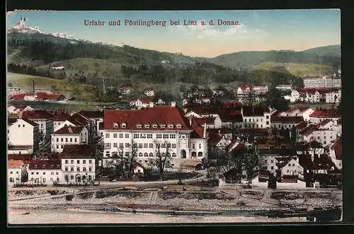 AK Linz /D., Urfahr und Pöstlingberg