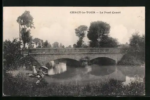 AK Cercy-la-Tour, Le Pont Canot