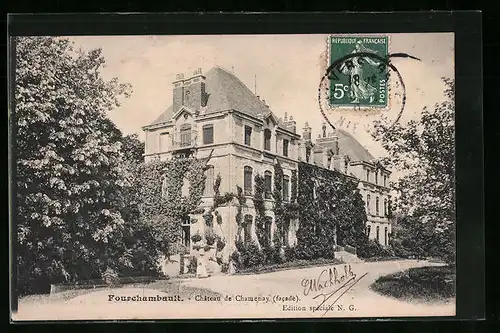 AK Fourchambault, Chateau de Chamenay (facade)