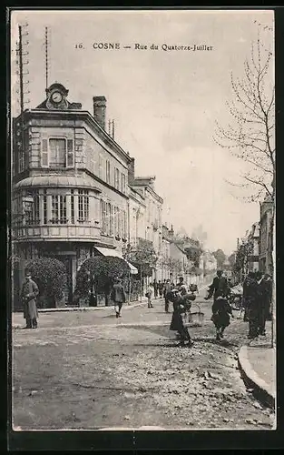 AK Cosne, Rue du Quatorze-Juillet, Strassenpartie