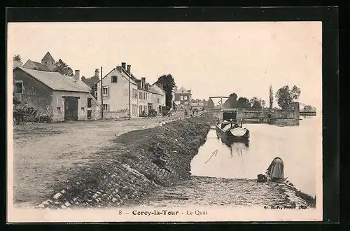 AK Cercy-la-Tour, Le Quai