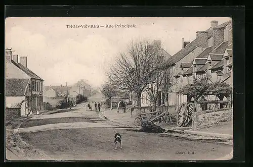 AK Trois-Vévres, Rue Principale, Strassenpartie