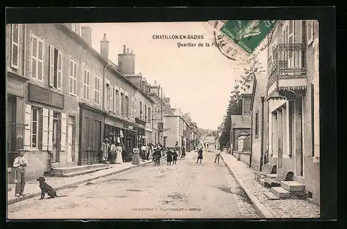AK Chatillon-en-Bazois, Quartier de la Poste